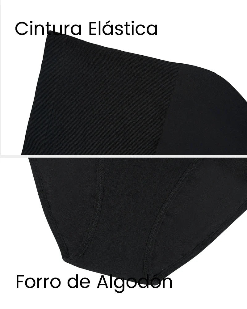 Braguitas de Cintura Alta con Control de Abdomen - Comodidad y Estilo en un Paquete de 2 🖤