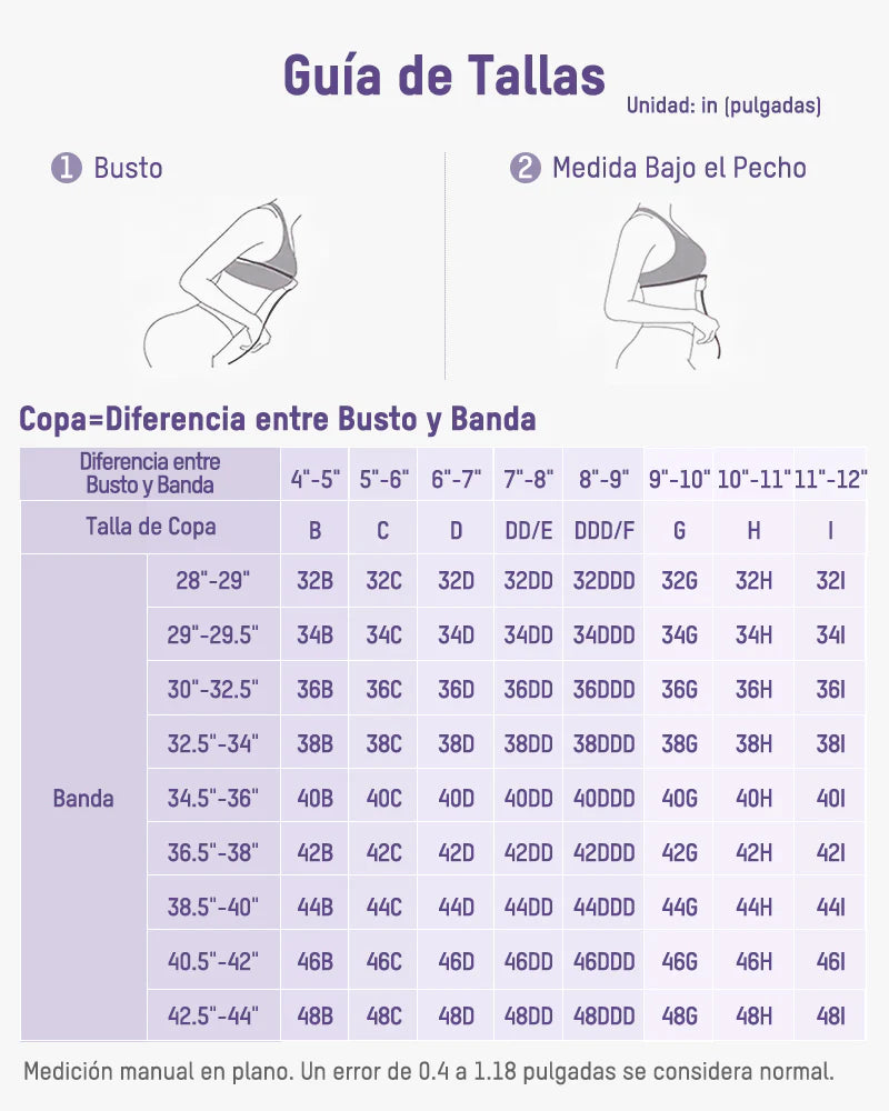 Brasier Reductor Suave de Talla Grande con Cobertura Total