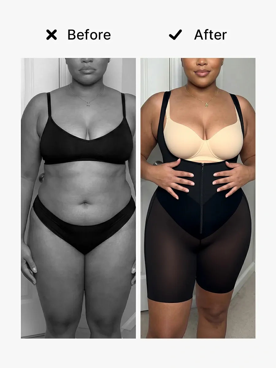 U Shaped Faja Tummy Control Butt Lift Mid-Thigh Bodysuit