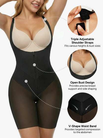 U Shaped Faja Tummy Control Butt Lift Mid-Thigh Bodysuit