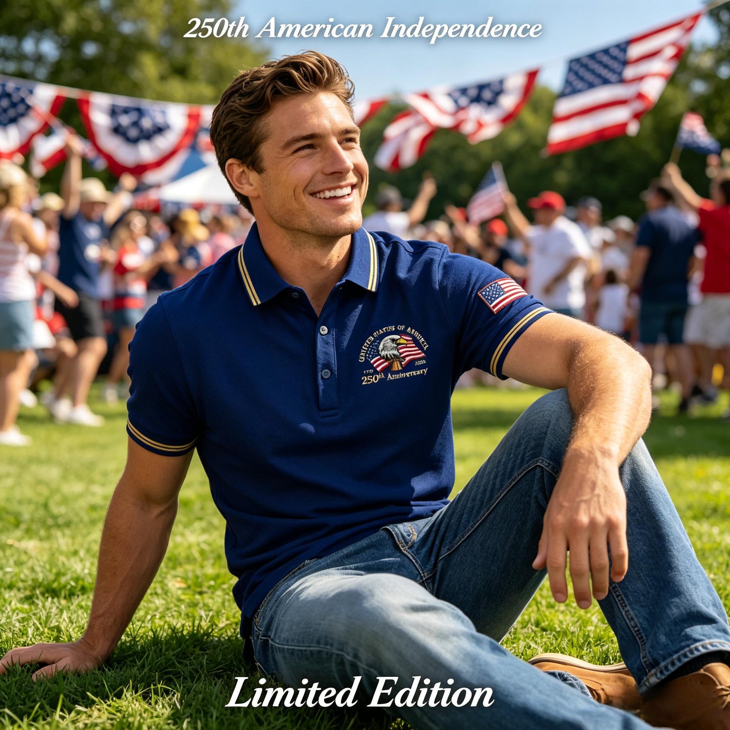 USA 250th Anniversary Eagle Polo – Wear the American Legacy!