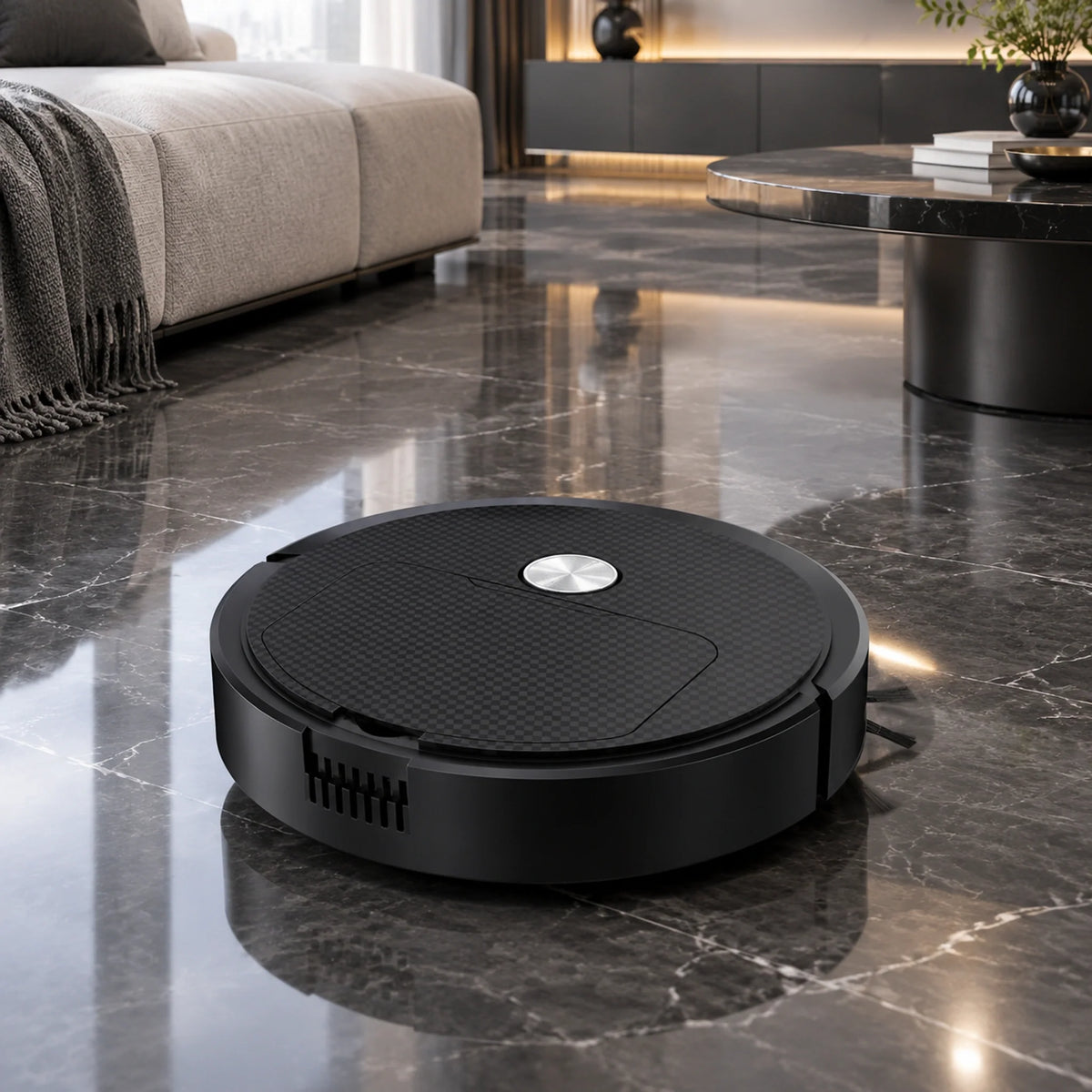 3-in-1 Robot Vacuum Cleaner with Mop, USB Charging & Cordless Operation – Smart Home Cleaning Assistant