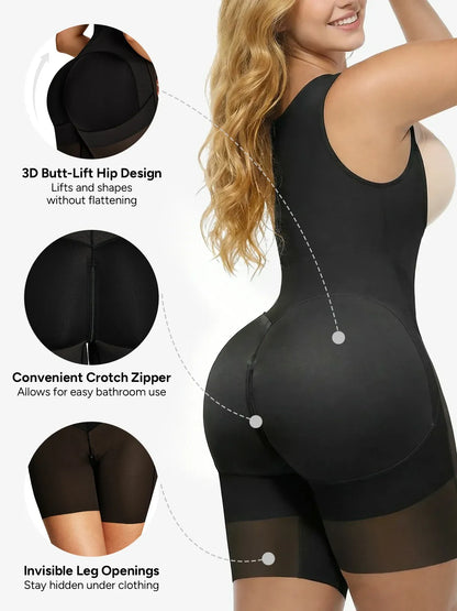 U Shaped Faja Tummy Control Butt Lift Mid-Thigh Bodysuit