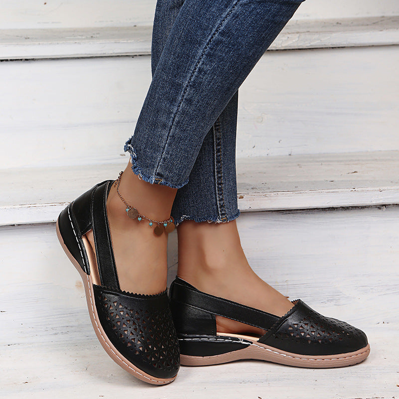 Women’s wedge orthopedic sandals – cut-out, breathable design, pain-free, all-day comfort