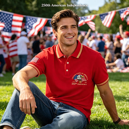 USA 250th Anniversary Eagle Polo – Wear the American Legacy!