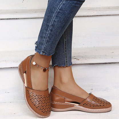 Women’s wedge orthopedic sandals – cut-out, breathable design, pain-free, all-day comfort