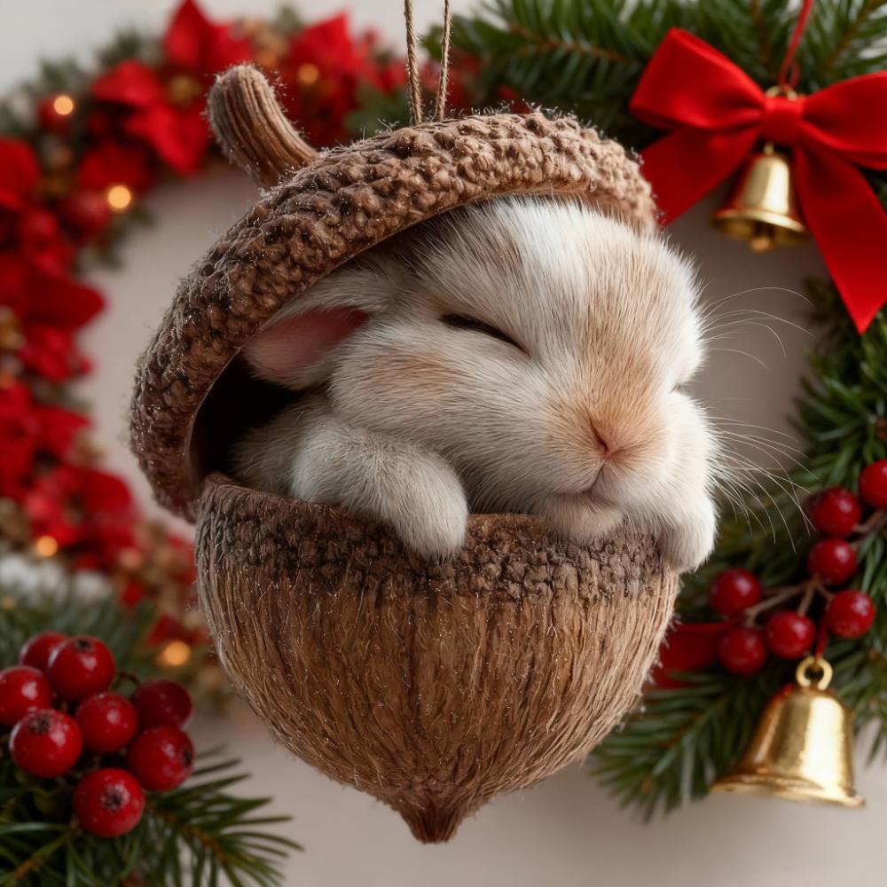 🎁❤️ “Animales del Bosque – Adornos de Bellota para una Navidad Acogedora en el Bosque”