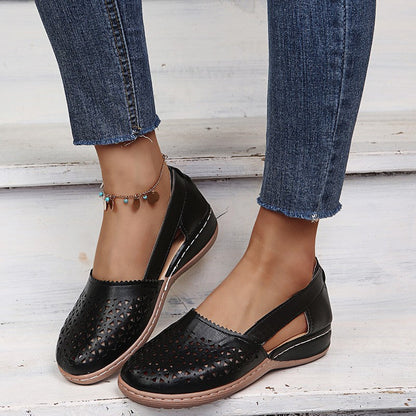 Women’s wedge orthopedic sandals – cut-out, breathable design, pain-free, all-day comfort