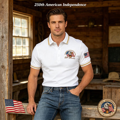 USA 250th Anniversary Eagle Polo – Wear the American Legacy!