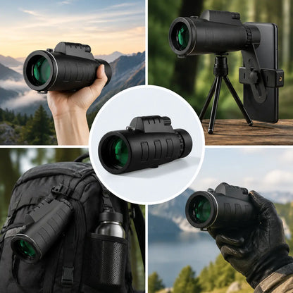 Premium 40×60 Monocular Telescope – Clear Vision, Night Vision & Smartphone Photography for Outdoor Adventures