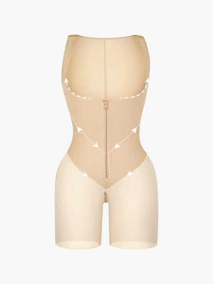 U Shaped Faja Tummy Control Butt Lift Mid-Thigh Bodysuit