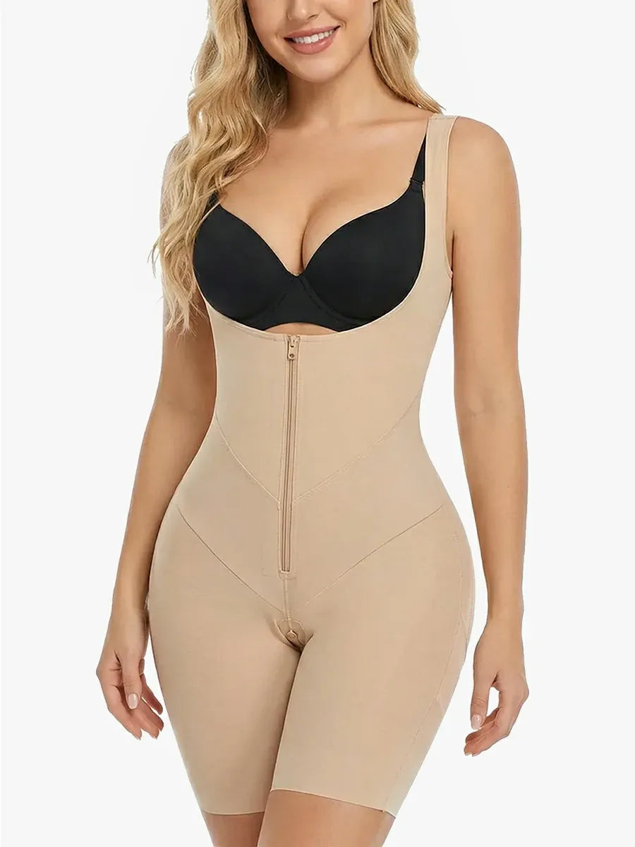 U Shaped Faja Tummy Control Butt Lift Mid-Thigh Bodysuit