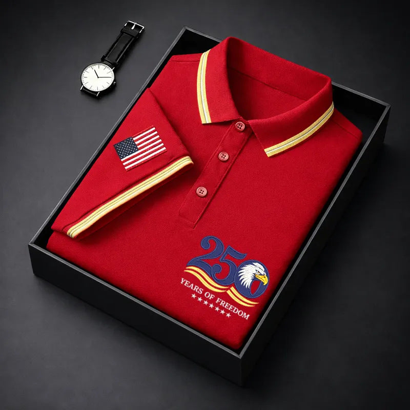 🦅 America 250th Anniversary Men’s Eagle Polo Shirt – Classic Breathable Comfort for Summer 2026 🇺🇸