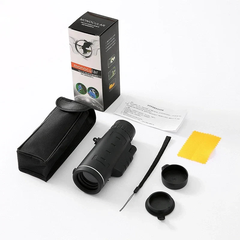Premium 40×60 Monocular Telescope – Clear Vision, Night Vision & Smartphone Photography for Outdoor Adventures