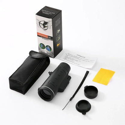 Premium 40×60 Monocular Telescope – Clear Vision, Night Vision & Smartphone Photography for Outdoor Adventures