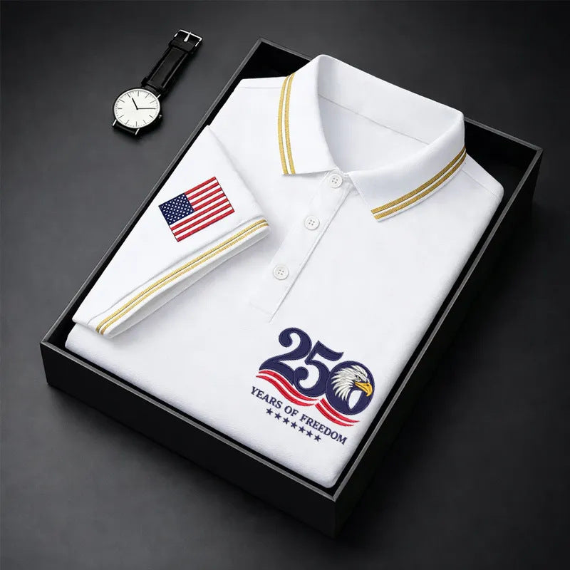 🦅 America 250th Anniversary Men’s Eagle Polo Shirt – Classic Breathable Comfort for Summer 2026 🇺🇸