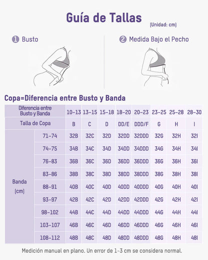 Brasier Reductor Suave de Talla Grande con Cobertura Total