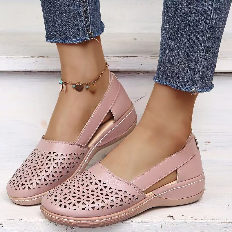 Women’s wedge orthopedic sandals – cut-out, breathable design, pain-free, all-day comfort