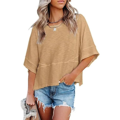 Women’s 3/4 Batwing Sleeve T-Shirt — Soft crewneck flowy top for work, travel, and everyday wear — Limited-time 50% off 💥⏳✨