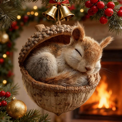 🎁❤️ “Animales del Bosque – Adornos de Bellota para una Navidad Acogedora en el Bosque”