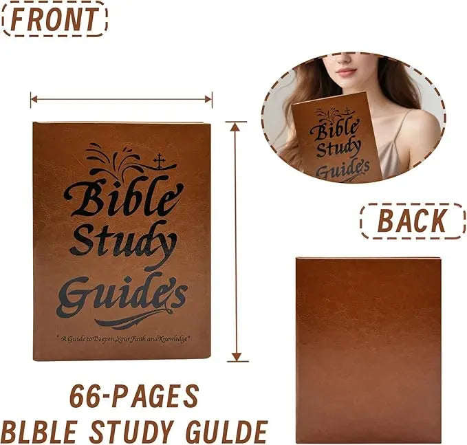Comvella  Bible Study Guide Journal – 66 Pages Daily Devotional Notebook 💥  Deepen Your Faith | Perfect Christian Gift