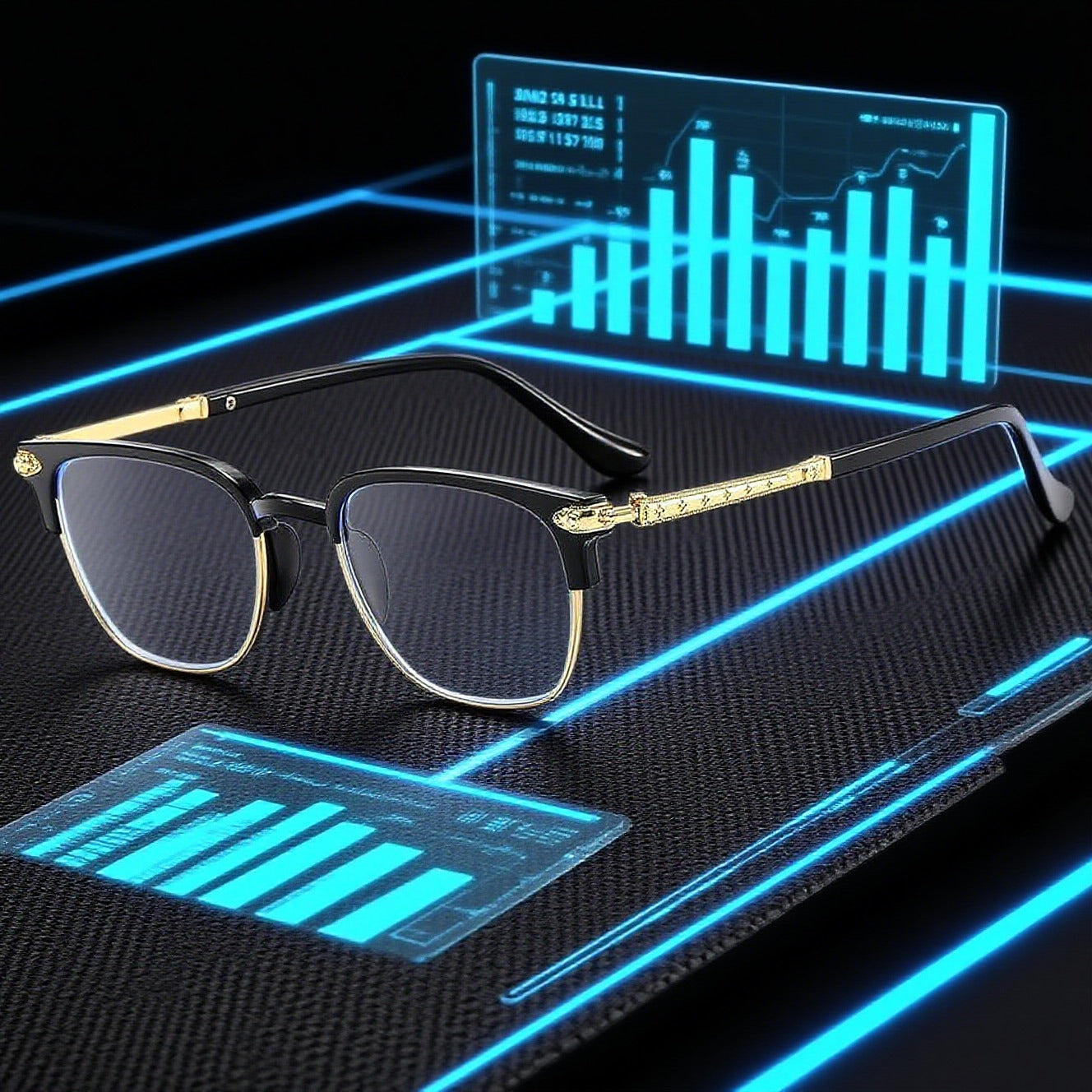 Intelligent reading glasses with automatic vision correction – designed specifically for elderly people with myopia and hyperopia （AQY）