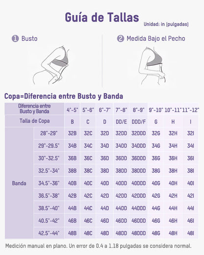 Brasier Reductor Suave de Talla Grande con Cobertura Total