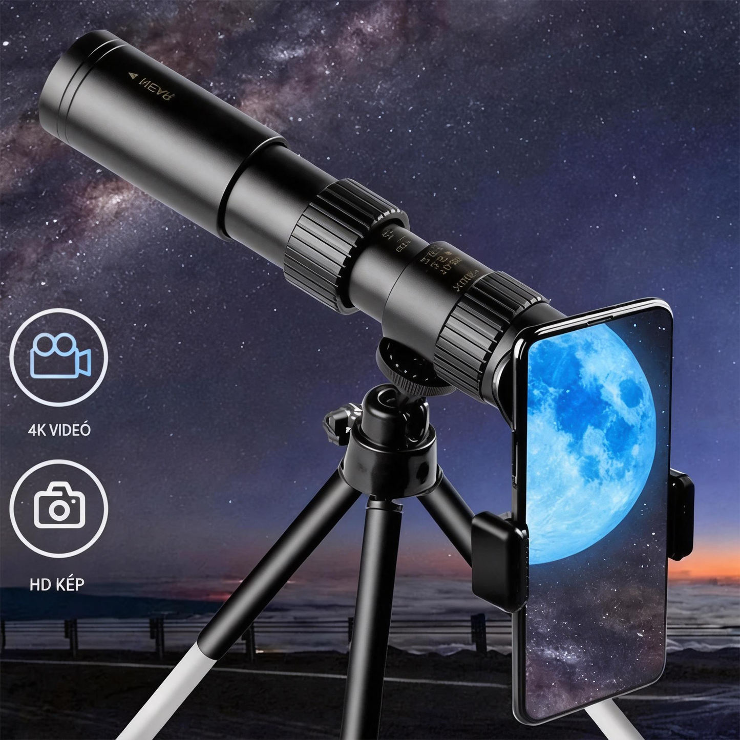10–300× HD Portable High-Powered Telescope for Long-Distance Observation – Designed for Viewing Celestial Bodies and Constellations