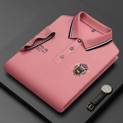 Men’s Comfortable Polo Shirt – Breathable, Sweat-Free, Non-Restrictive All-Day Comfort for Seniors