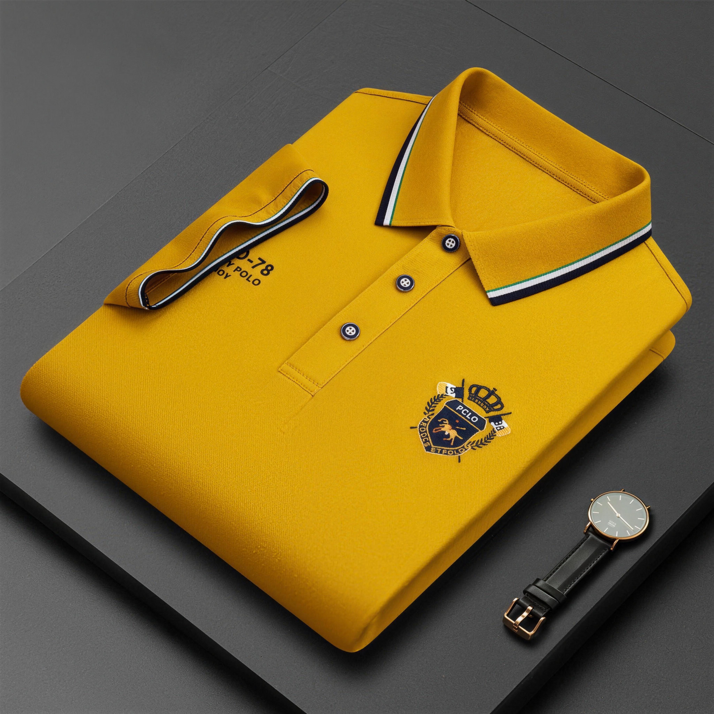 Men’s Comfortable Polo Shirt – Breathable, Sweat-Free, Non-Restrictive All-Day Comfort for Seniors