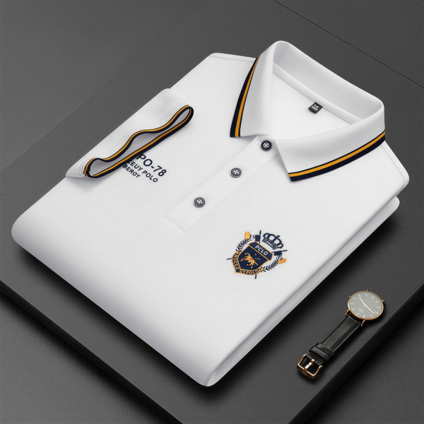 Men’s Comfortable Polo Shirt – Breathable, Sweat-Free, Non-Restrictive All-Day Comfort for Seniors