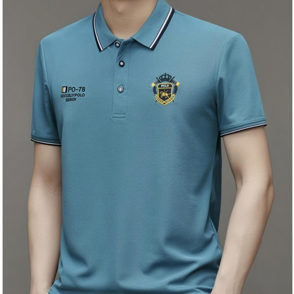 Men’s Comfortable Polo Shirt – Breathable, Sweat-Free, Non-Restrictive All-Day Comfort for Seniors