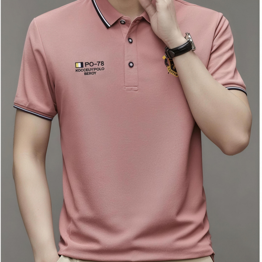 Men’s Comfortable Polo Shirt – Breathable, Sweat-Free, Non-Restrictive All-Day Comfort for Seniors