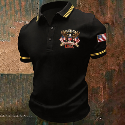 👕 2026 America 250th Anniversary Eagle Polo Shirt – Comfortable Breathable Summer Polo for Men 🇺🇸