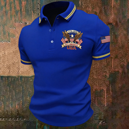 👕 2026 America 250th Anniversary Eagle Polo Shirt – Comfortable Breathable Summer Polo for Men 🇺🇸