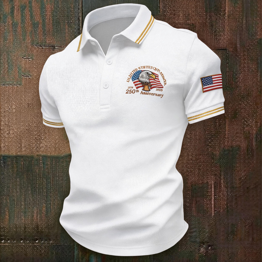 🦅 America 250th Anniversary Men’s Eagle Polo Shirt – Classic Breathable Comfort for Summer 2026 🇺🇸