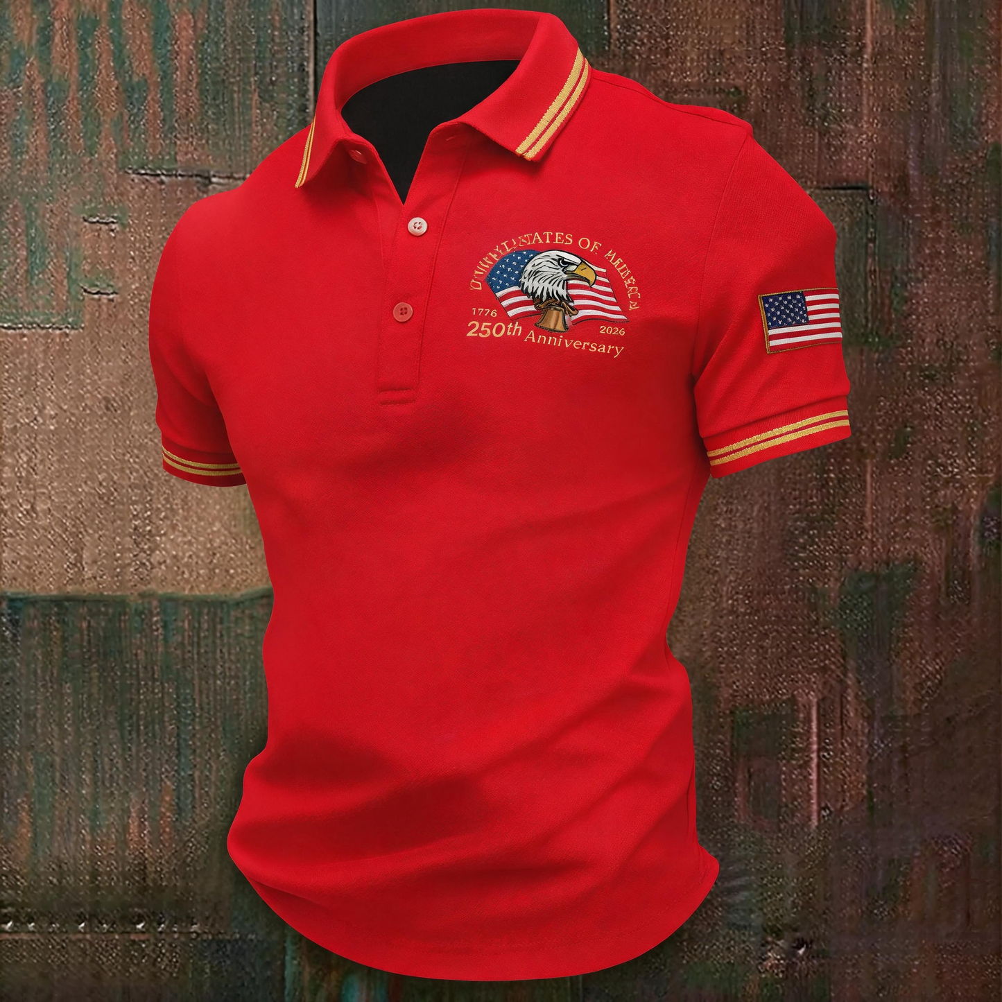 🦅 America 250th Anniversary Men’s Eagle Polo Shirt – Classic Breathable Comfort for Summer 2026 🇺🇸
