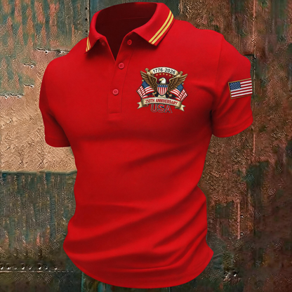 👕 2026 America 250th Anniversary Eagle Polo Shirt – Comfortable Breathable Summer Polo for Men 🇺🇸