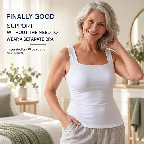 Top 3-in-1 – The Bra-Replacement Top | Comfortable Support Top with Built-In Bra