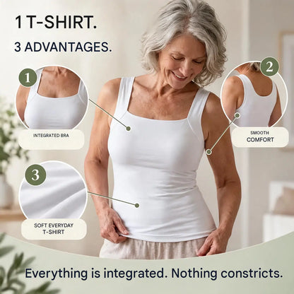 Top 3-in-1 – The Bra-Replacement Top | Comfortable Support Top with Built-In Bra