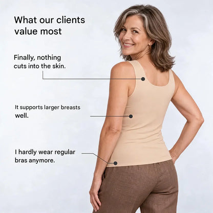 Top 3-in-1 – The Bra-Replacement Top | Comfortable Support Top with Built-In Bra