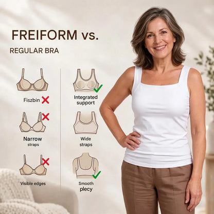 Top 3-in-1 – The Bra-Replacement Top | Comfortable Support Top with Built-In Bra