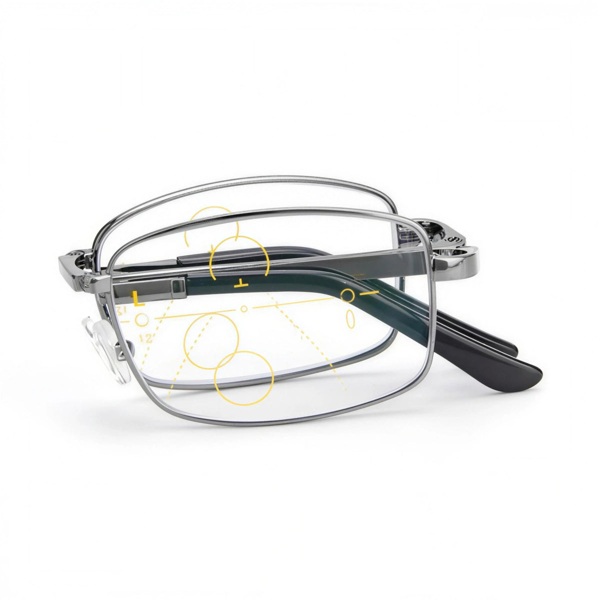 Men’s Multifocal Folding Reading Glasses with Blue Light Protection – Clear Vision for Near and Far ✨