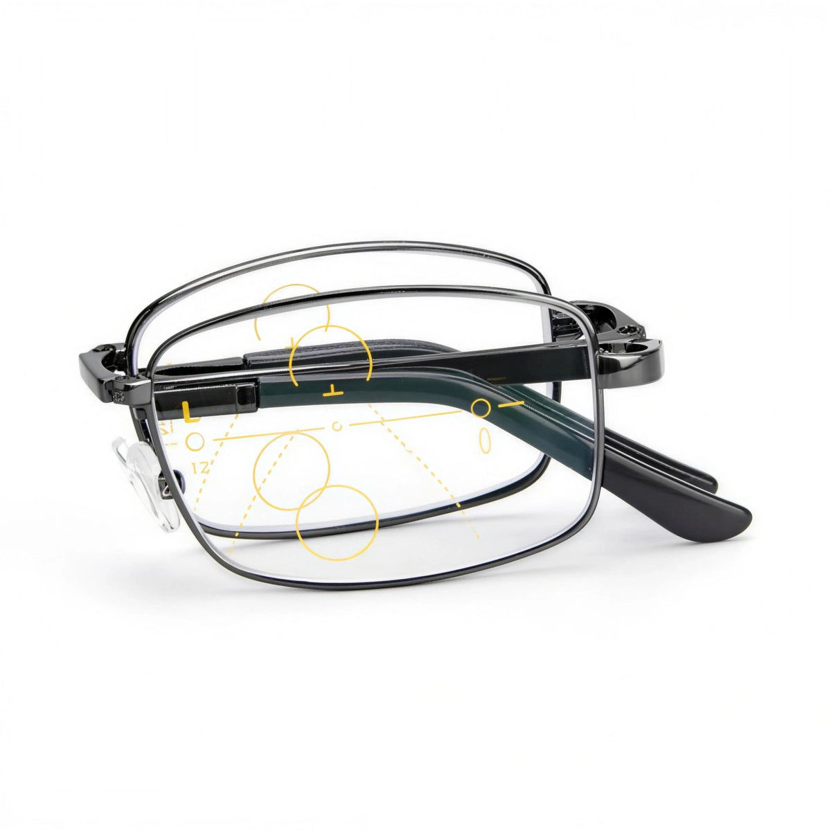 Men’s Multifocal Folding Reading Glasses with Blue Light Protection – Clear Vision for Near and Far ✨