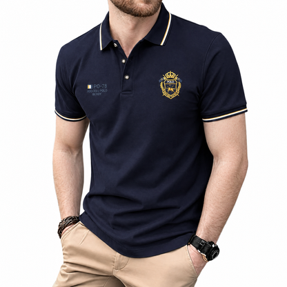 Men’s Comfortable Polo Shirt – Breathable, Sweat-Free, Non-Restrictive All-Day Comfort for Seniors