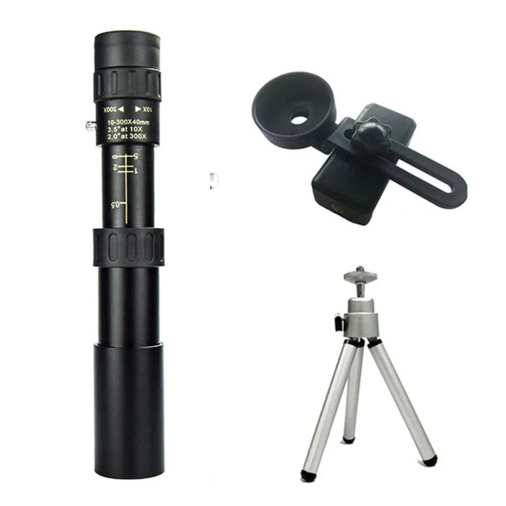 10–300× HD Portable High-Powered Telescope for Long-Distance Observation – Designed for Viewing Celestial Bodies and Constellations